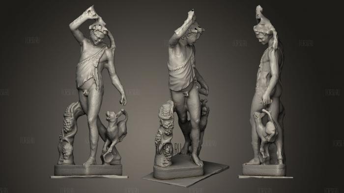 Satyr with panther stl model for CNC